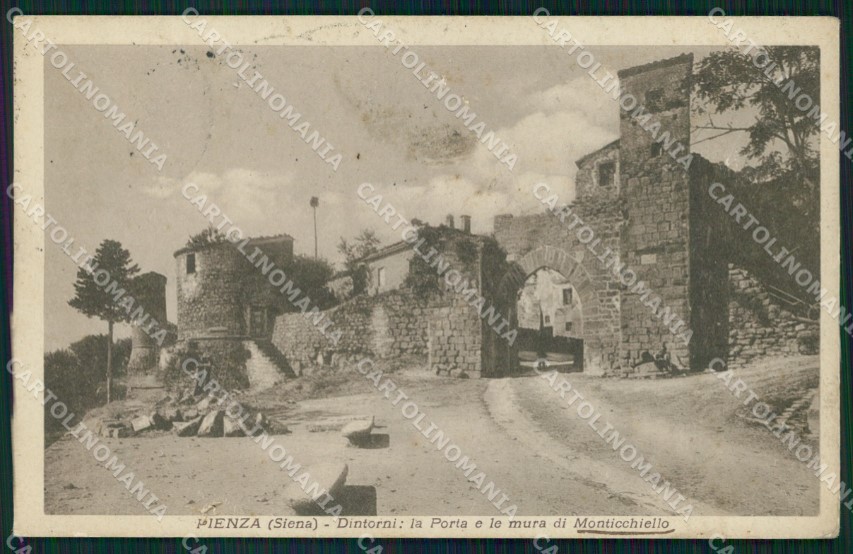 Siena Pienza Door And Walls Of Monticchiello Abraded Hole Postcard Vk3501 Ebay